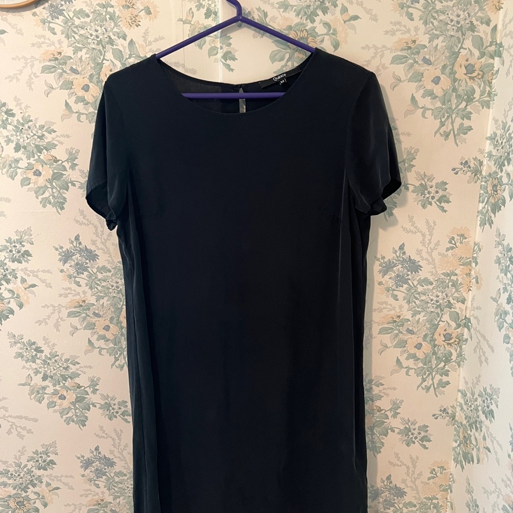 Quince Black Sheath Mini Dress